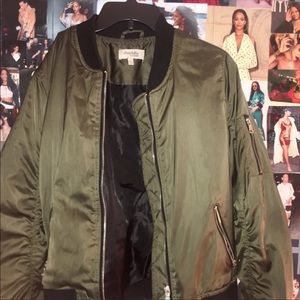 Green bomber jacket